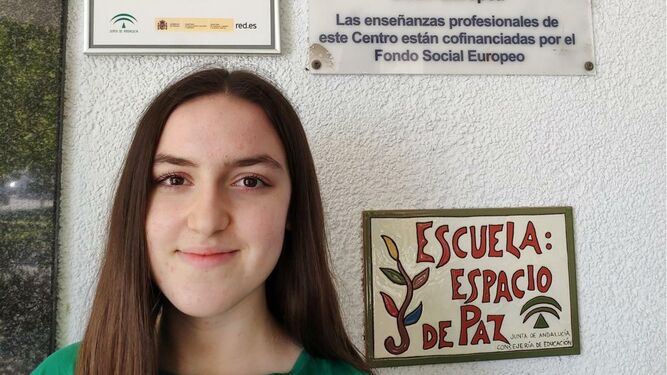 Paula Melero, estudiante del IES Hércules de Chiclana.