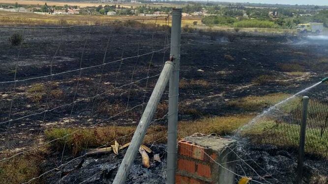 Imágenes del incendio en Hozanejos Alto