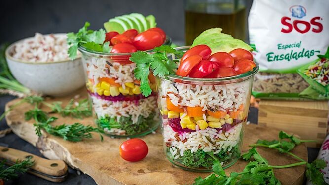 Receta de ensalada de arroz con verduras