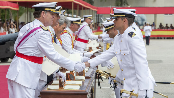 Entrega de despachos en la Escuela de Suboficiales de la Armada en 2019.