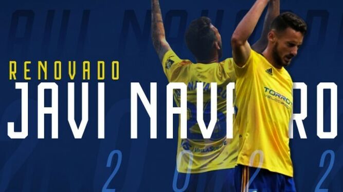 Javi Navarro renueva con el Cádiz CF.
