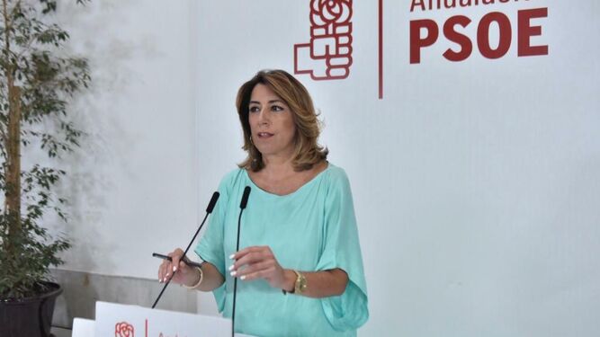 Susana Díaz en rueda de prensa