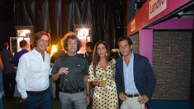 Eduardo Rodríguez, Rafael Casillas, Rocío y Román Moreira, en las instalaciones del Concert Music Festival.