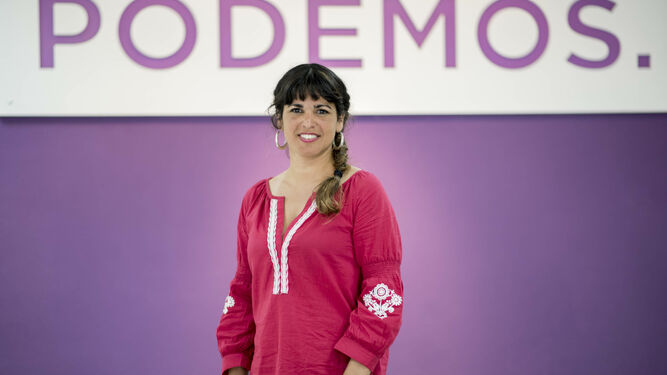 La coordinadora general de Podemos Andalucía y presidenta del grupo parlamentario de Adelante Andalucía, Teresa Rodríguez.