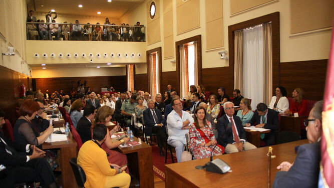 Momento del Pleno de investidura del alcalde José María Román el pasado 15 de junio.