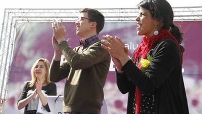 Pablo Errejón y Teresa Rodríguez, juntos en un acto de Podemos.