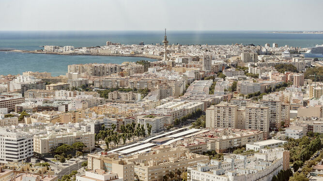 Imagen aérea de la ciudad de Cádiz