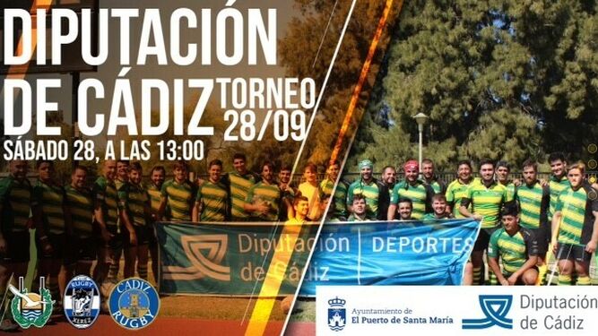 Cartel del Torneo Diputación 2019 de rugby, que se disputa en El Puerto.