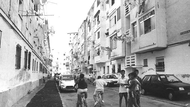 El barrio, en una imagen de los años ochenta