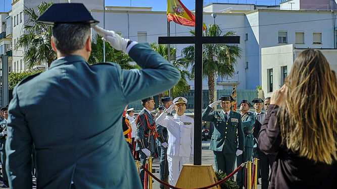 Instante de una celebración en la Comandancia de la Guardia Civil de Cádiz.