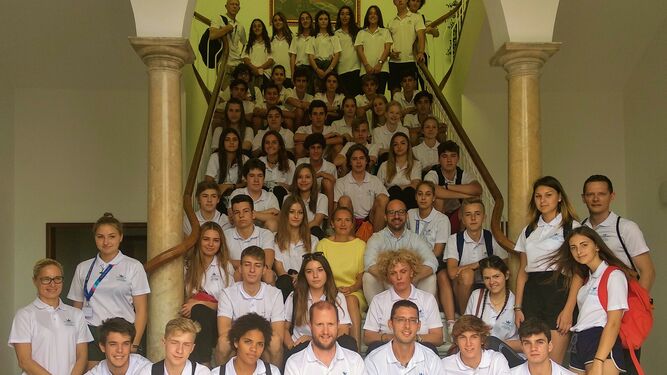 Una imagen de los estudiantes de visita en El Puerto.