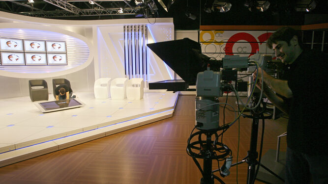 Uno de los estudios de Onda Cádiz Televisión.