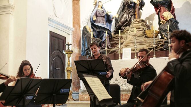 Un momento del Cuarteto Granada en el Oratorio de la Santa Cueva.