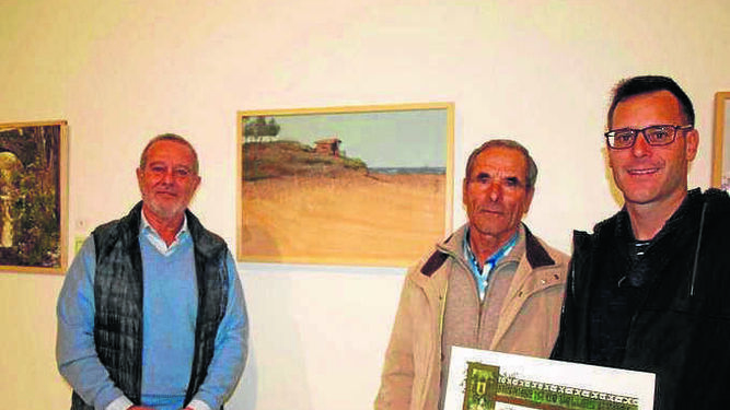El mecenas Eduardo Ruiz-Golluri con Eduardo González y Eduardo Query.