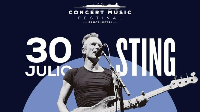 Cartel del concierto de Sting en el Concert Music Festival.