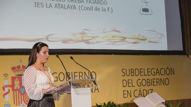 Ana Rocío Ureba, ganadora en la modalidad de redacción del Plan Director de Convivencia.