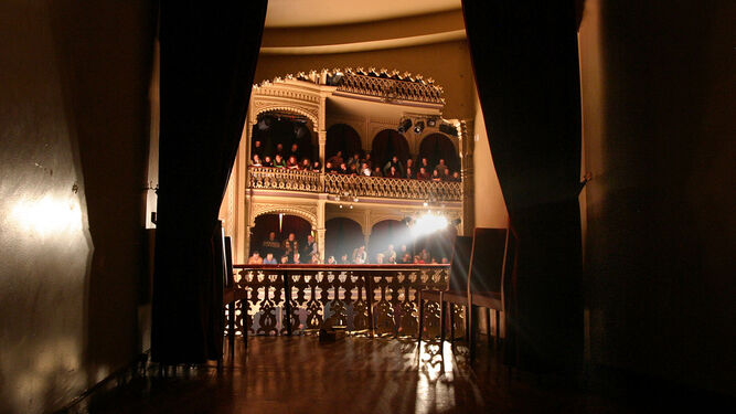 Vista interior de uno de los palcos del Gran Teatro Falla.