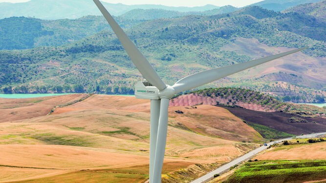 Una de las turbinas eólicas instaladas por Siemens Gamesa en la comunidad.