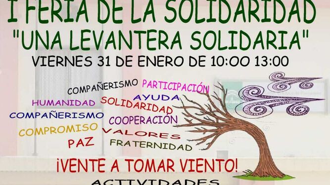 Detalle del cartel de la Feria de la Solidaridad.