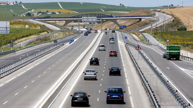 Imagen de la carretera que une Jerez y Sanlúcar