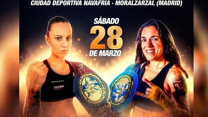 Joana Pastrana y Katy Díaz, en el cartel anunciador de la pelea.