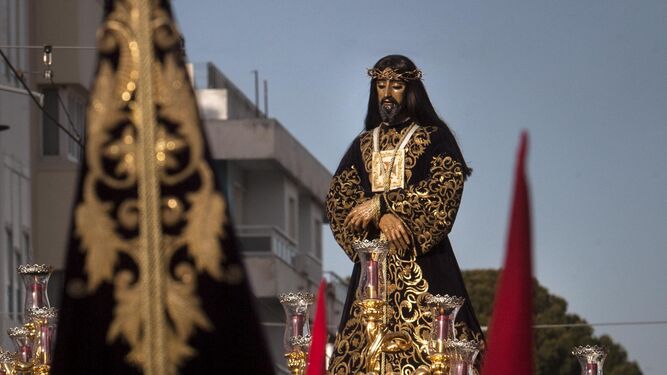 La imagen de Jesús Cautivo y Rescatado (Medinaceli) durante la Semana Santa.