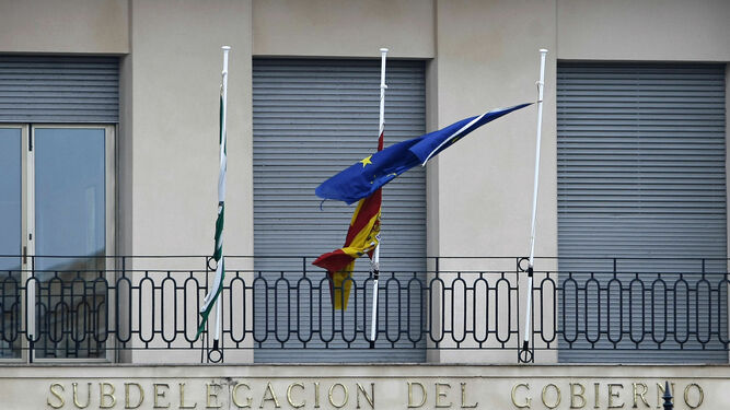 Balcón de la Subdelegación del Gobierno en Cádiz.