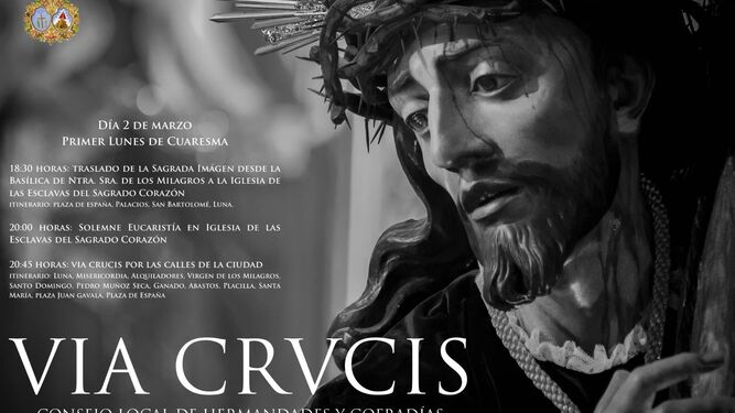 El lunes 2 de marzo se celebra el Vía Crucis del Consejo Local.