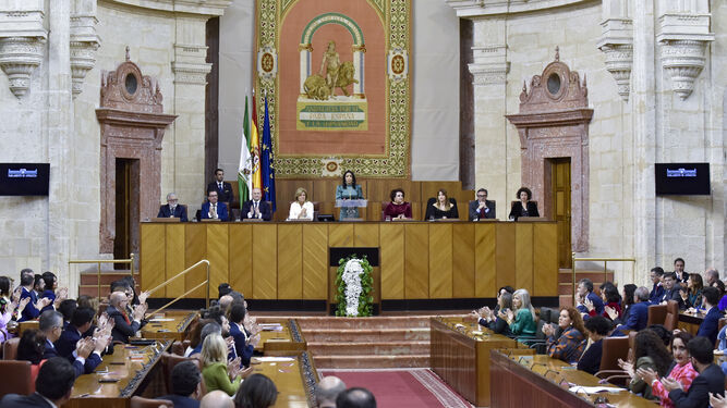 Acto institucional en el Pleno del Parlamento con motivo del D&iacute;a de Andaluc&iacute;a