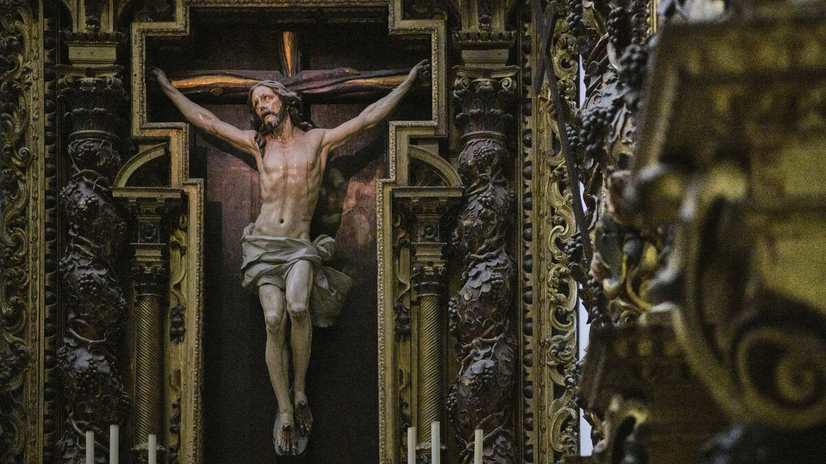 Cuaresma 2020 en Cádiz El Cristo de la Salud de la iglesia de Santiago  saldrá el martes en vía crucis