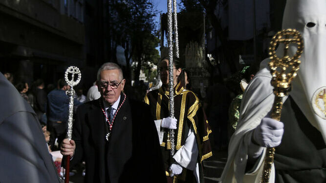 Arturo López, en la procesión de su cofradía del Huerto el pasado Jueves Santo
