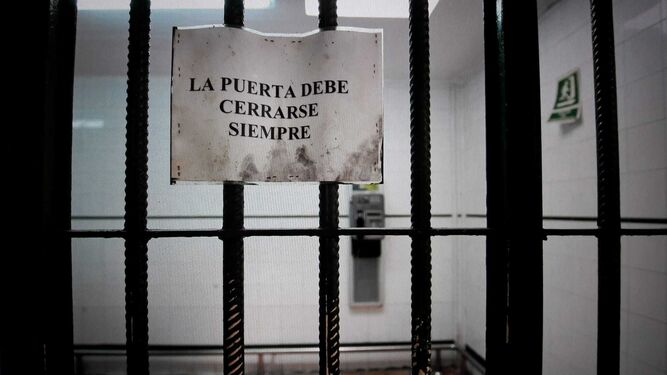 Un cartel en el interior de la prisión de Puerto II.