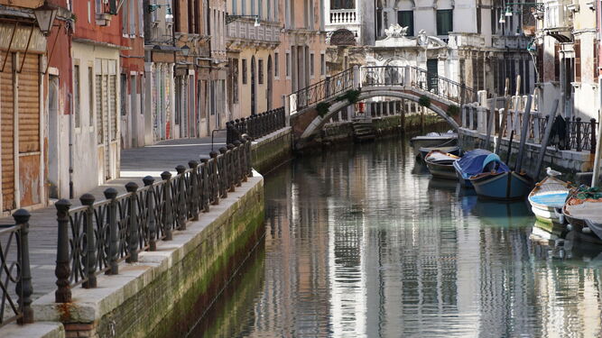 Italia: Los canales de Venecia, sin turistas