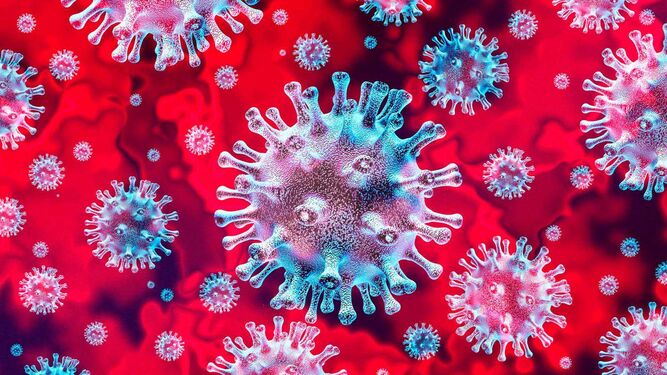 Una imagen de la forma del virus que provoca el coronavirus