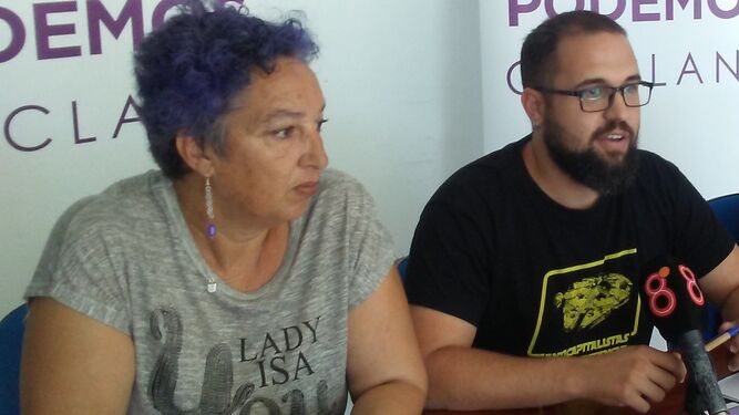 Elena Coronil y Jorge Guerrero, ediles de Podemos Chiclana.
