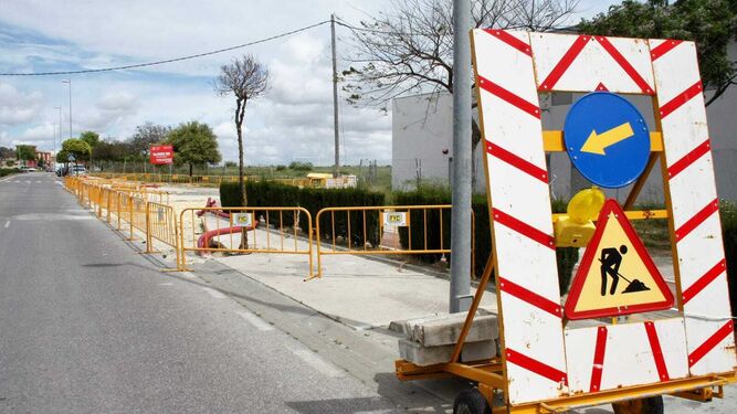 Una imagen de las obras paradas hasta ahora en la barriada de Las Nieves, que se retomarán en breve.