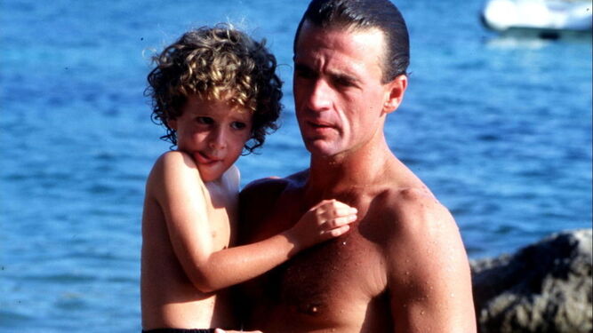 Con su padre, Alessandro Lequio, al que siempre ha estado muy unido.