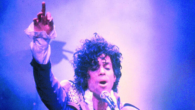 Prince, en la gira de 'Purple Rain'.
