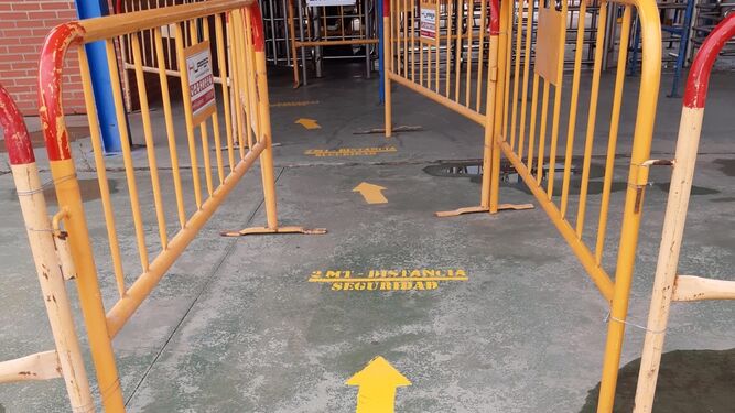 Medidas de seguridad implantadas en el acceso de trabajadores a Navantia Puerto Real.