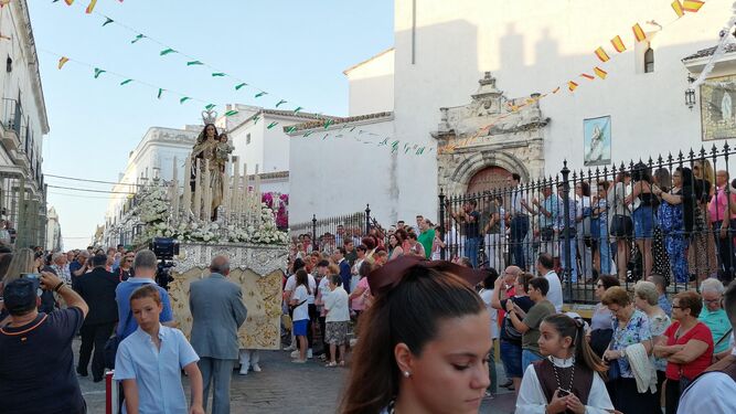 Salida procesional de la Virgen del Carmen, el pasado año