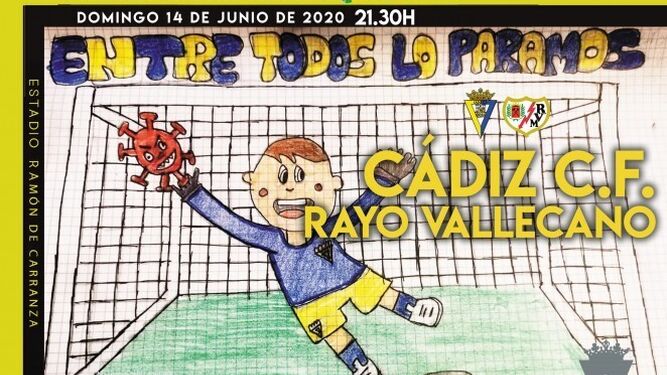 Cartel del partido Cádiz-Rayo Vallecano.