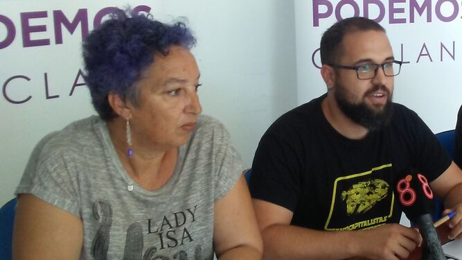 Elena Coronil y Jorge Guerrero, concejales de Podemos Chiclana.