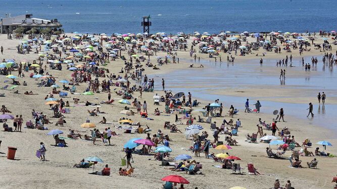 La playa de Santa María en una imagen de este sábado.
