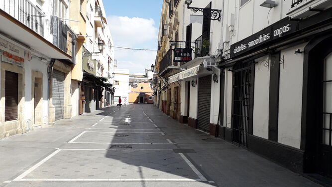 Una e las calle del centro histórico, ámbito de actuación del Plan.
