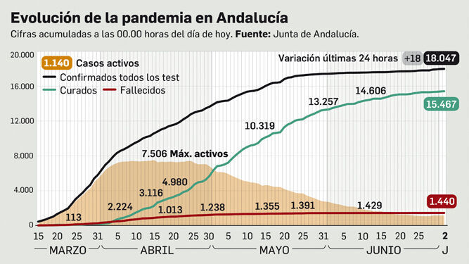 Balance de la pandemia en Andalucía.
