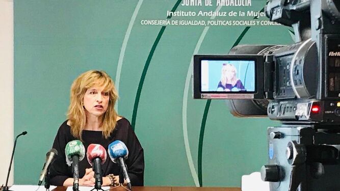 Ana Fidalgo durante su comparecencia ante los medios.