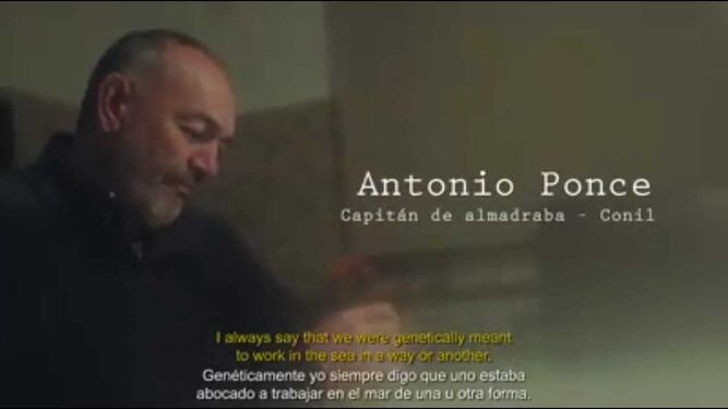 Captura del vídeo dedicado a Antonio Ponce, capitán de la almadraba.
