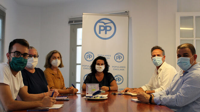 El grupo municipal del PP, durante una reciente reunión.