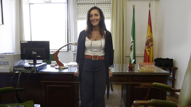 La juez María Núñez Bolaños, en 2015 cuando llegó al juzgado de los ERE.