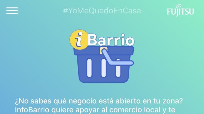 Pantalla de inicio de la app solidaria  iBarrio.
